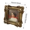 Elegant Vintage Resin Photo Frame, Antique Ornate Tabletop and Wall Decorative for Bedroom