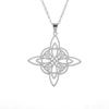 Witch Knot Stainless Steel Necklace Celtic Knot Witchcraft Protection Amulet Supernatural Pendant Jewelry Girls Gift