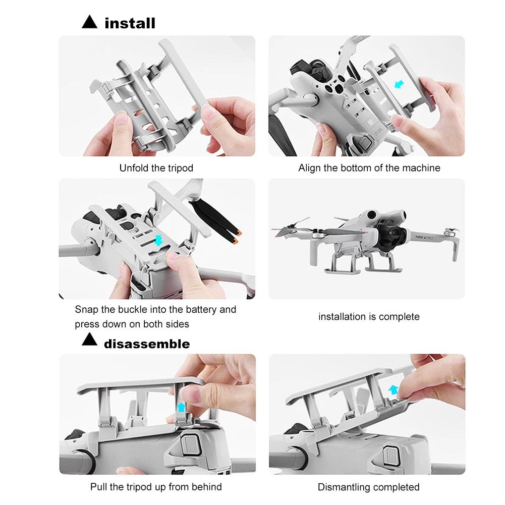 For DJI Mini 4 Pro Landing Gear Folding Anti-fall Anti-dirt Heightened Training Rack DJI Drone Heightening Stand Accessories