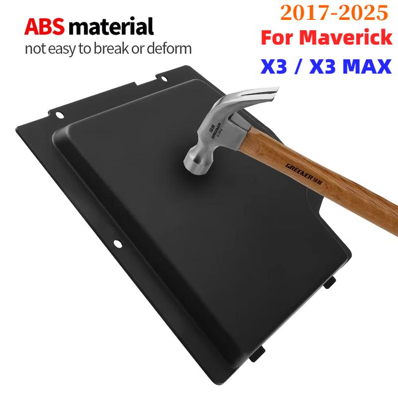 Battery Cover Kit for Can-Am Maverick X3, Black Plastic Battery Cover Plate for Can Am Maverick X3 MAX 2017-2025 Accessories