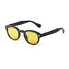 STORY Vintage Rivet Tortoiseshell Round Sunglasses Women Men  Brand Design Retro Yellow Blue Lens Square Sun Glasses S22728