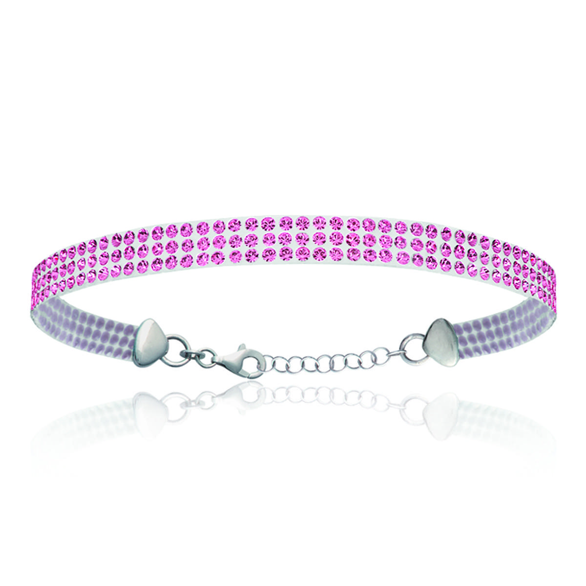

Les Trésors De Lily [L0468] - Розовый серебряный браслет Sissi (кристалл) - 5 мм