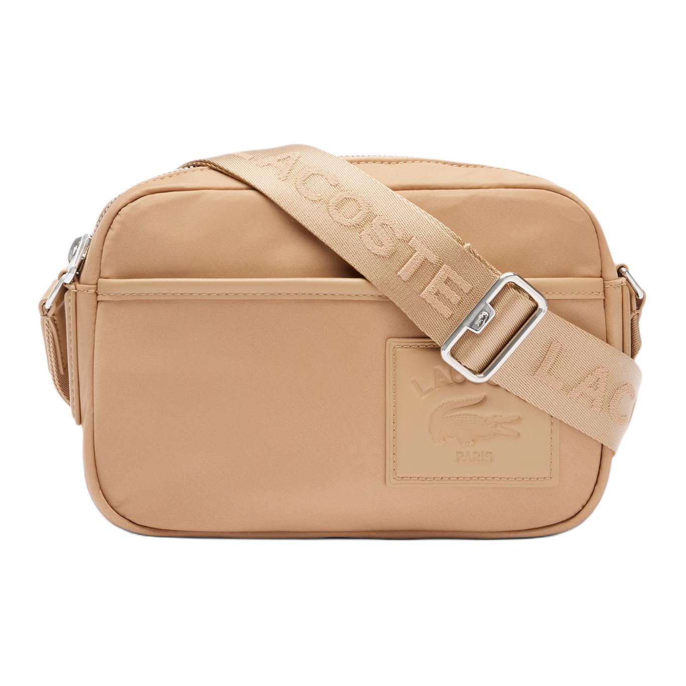 Lacoste Logo Design Nylon Crossbody Shoulder Bag Men bags Brown NH5074IX-F07 Brown