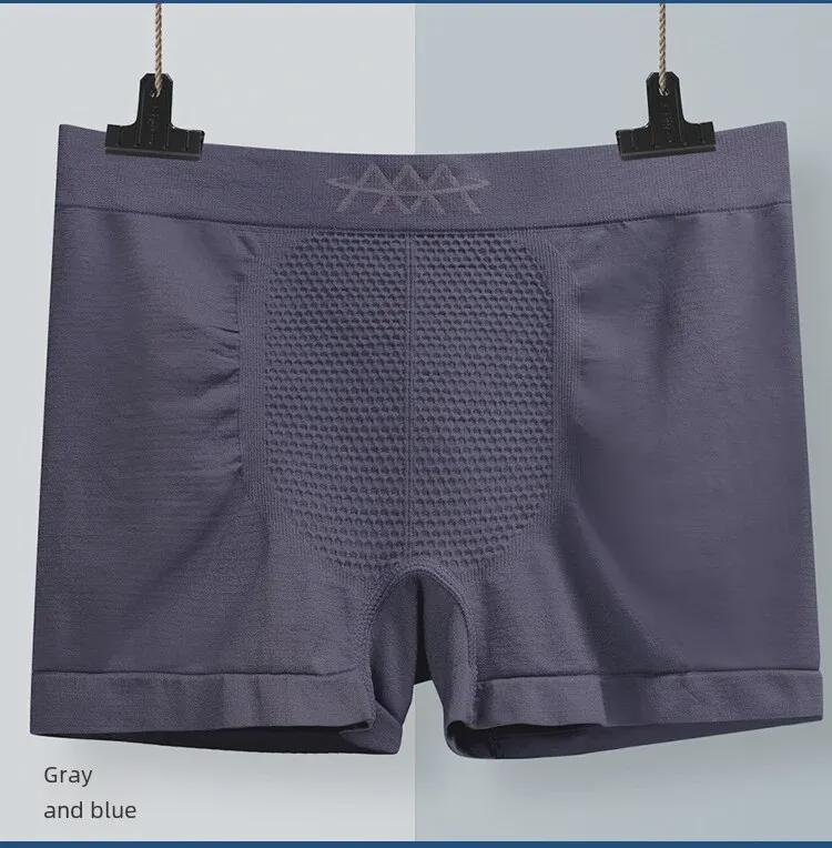 Men's 3-Pack 5D Magic Magnetic Mid-Waist Seamless Breathable High-Elastic Honeycomb Boxer Briefs