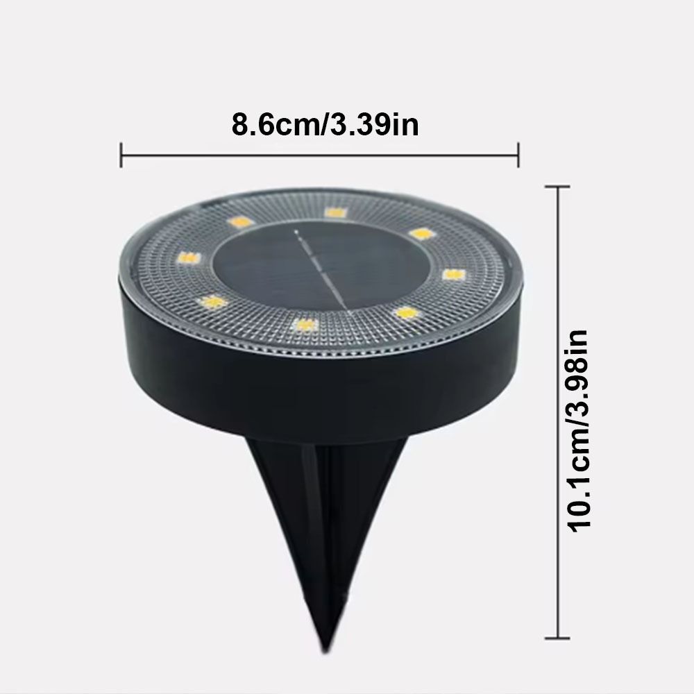 2Pcs Solar Power Solar Buried Lights Super Bright Path Deck Lights Street Lights Lawn Lamp Garden