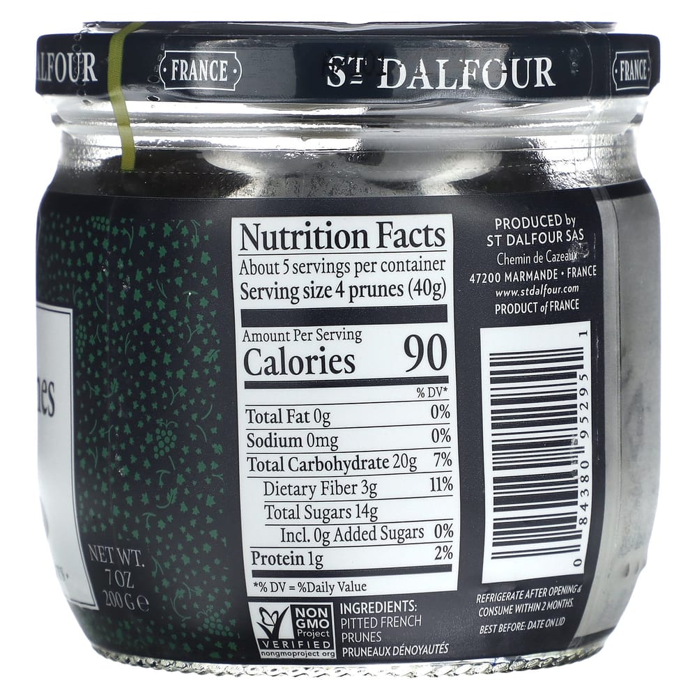 St. Dalfour Large French Pitted Dried Prunes 7 Oz (200 G)