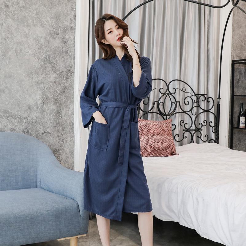 Women's Spring/Summer Lightweight Yukata: Sexy, Quick-Drying, Absorbent, Plus-Size Pajamas Robe