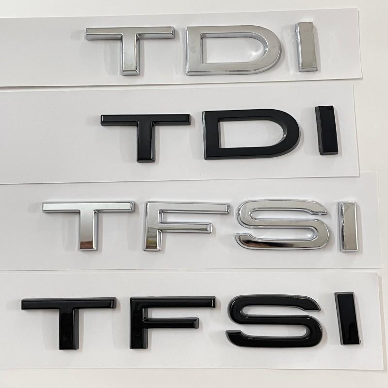 2026 3D Chrome Glossy Black ABS TDI TFSI Car Rear Emblem Sticker for Audi A1 A3 A4 A5 A6 A6L A7 A8 S3 S6 Q3 Q5 Q7 TT S RS