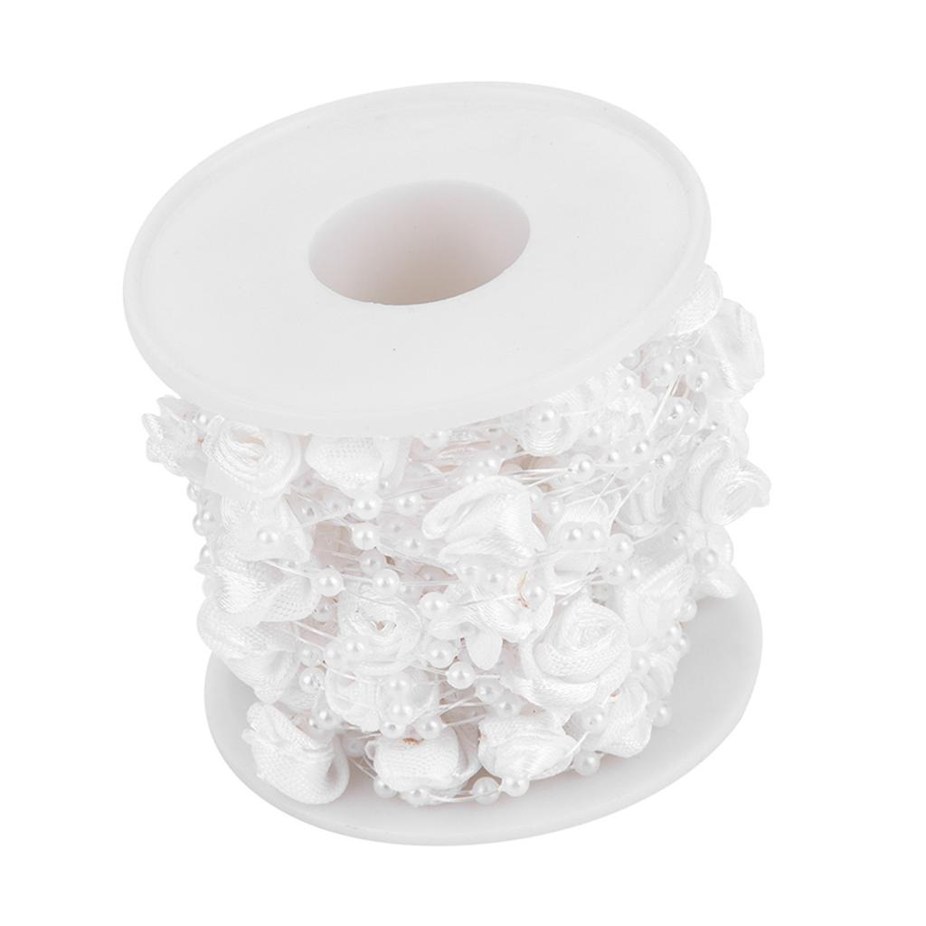 10m Roll Rose Artificial Pearl Wire Beads Garland String DIY Wedding Decoration