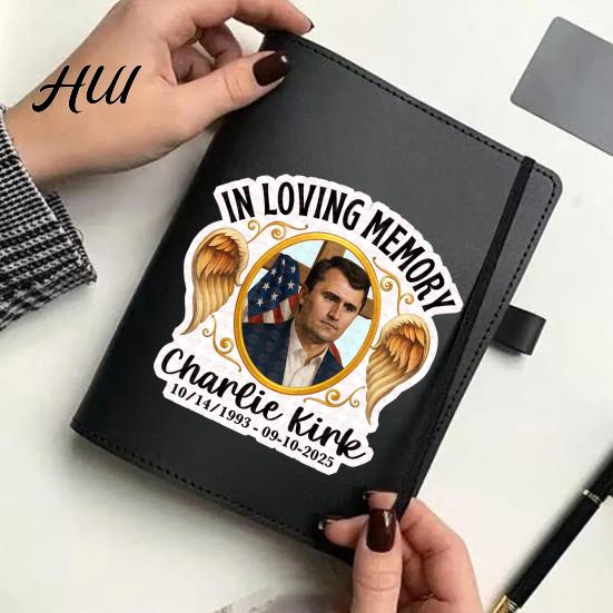 Weatherproof American Flag Sticker 10Pcs Commemorative Charlie Stickers Patriotic Vinyl Decals USA Long-lasting Adhesive Decal Laptop for Car