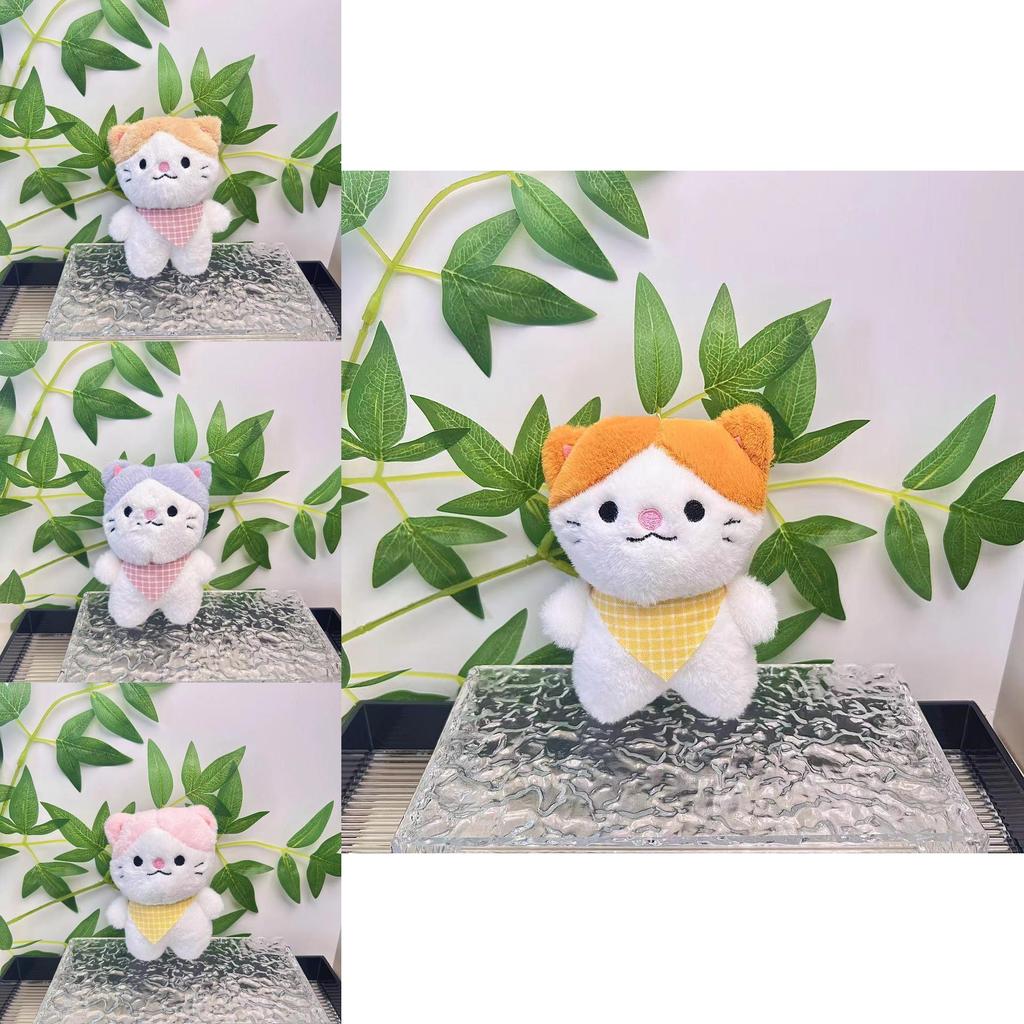 Adorable Plush Toy Keychain Cute Cartoon Cat Doll Soft And Cozy Bag Charm For Girls
