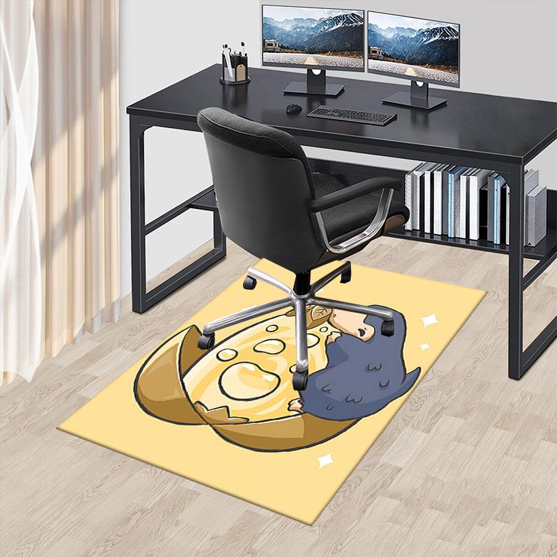 

1pc Pikachu Egg Chair Mat - Pikachu Office Gift for Desk Chairs, Non-Slip Rug for Home Decor, Suitable for All Seasons and Rooms.P006 60cm by 90cm