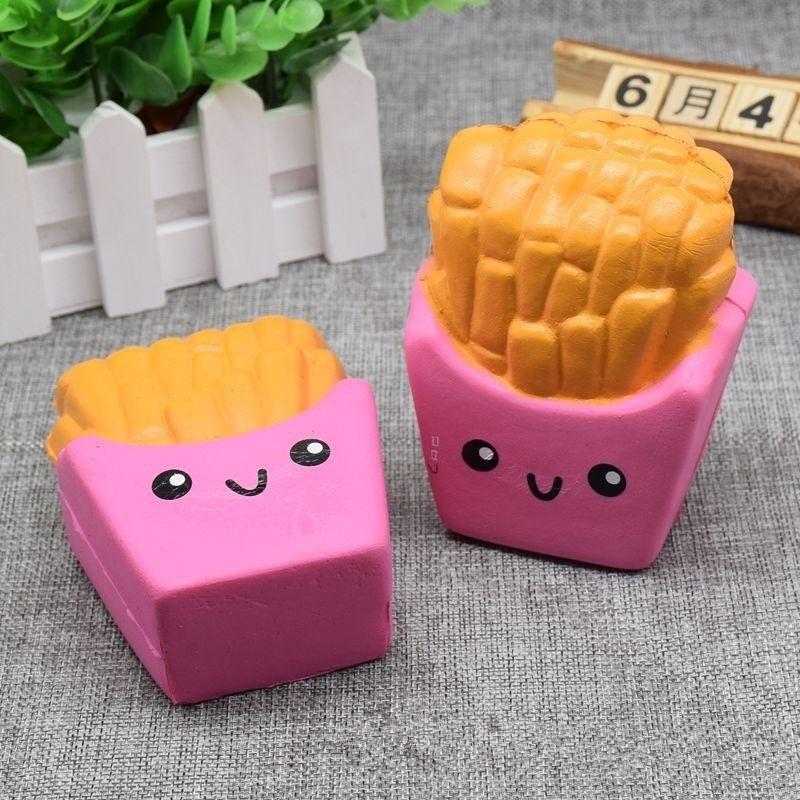 New Arrival Jumbo 12CM Kawaii Cute French Fries Soft Scented Bread Cake Squishy Slow Rising Ela