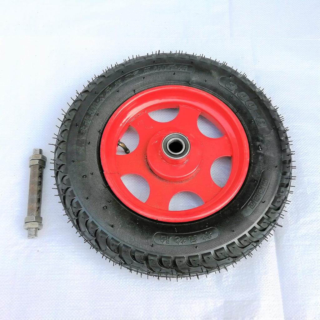 300-8 Inflatable Rubber Caster Wheel with Swivel Bracket for Industrial Use