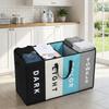 Folding 4 Grids Dirty Clothes Basket Oxford Cloth Miscellaneous Storage Bag  Dormitory