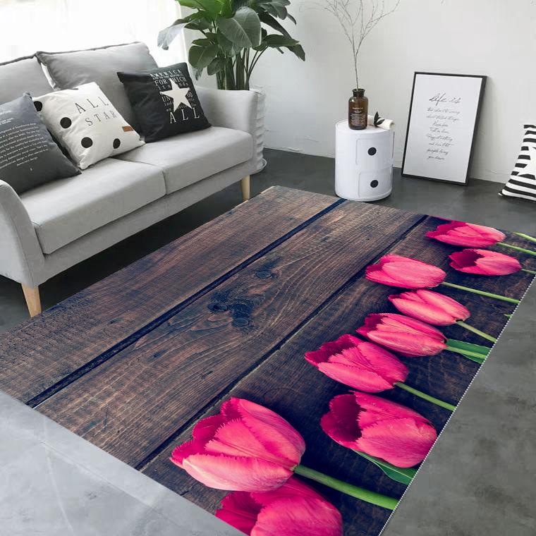3D Printed Carpet Flower Pattern Living Room Decoration Carpet Sofa Tea Table Mat Bedroom Bedside