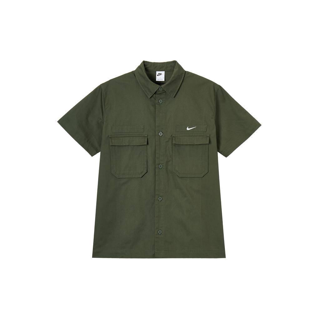 Nike Shirts Men's Khaki Green Pointed Collar Moderate Workwear DX3341-325