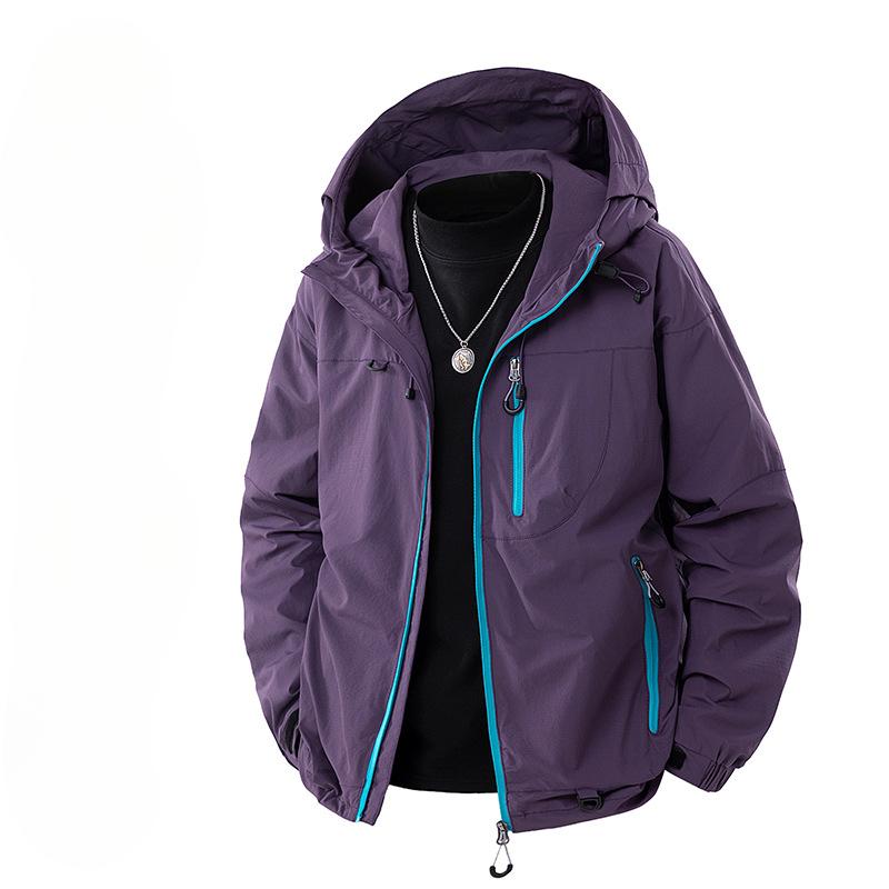 Sports Outdoor Men and Women Windproof Waterproof Jacket Hiking Mountain Climbing Leisure Single Charge Jacket