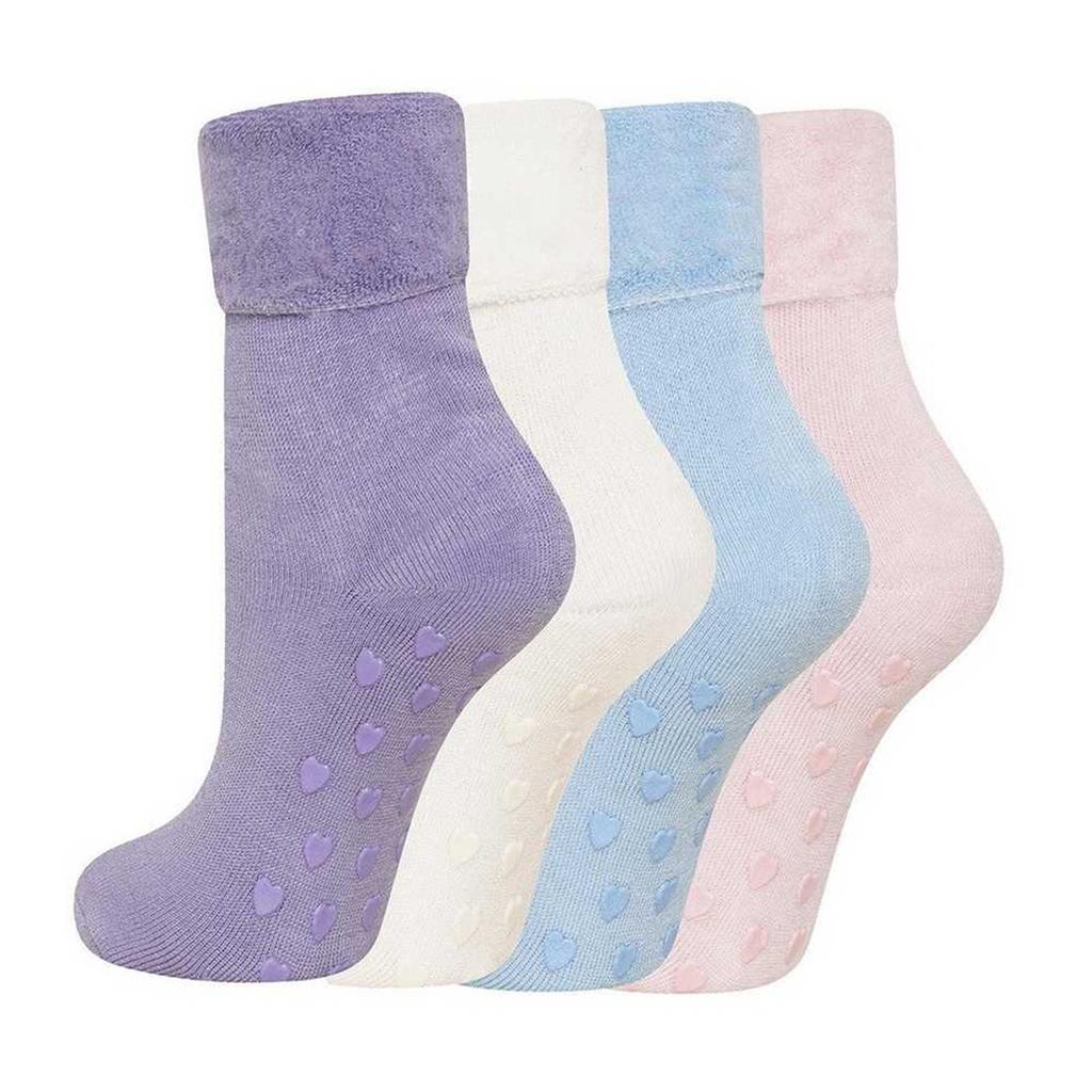Soxy Damen/Damen Tiere Fleecegefütterte Socken (Packung mit 4)