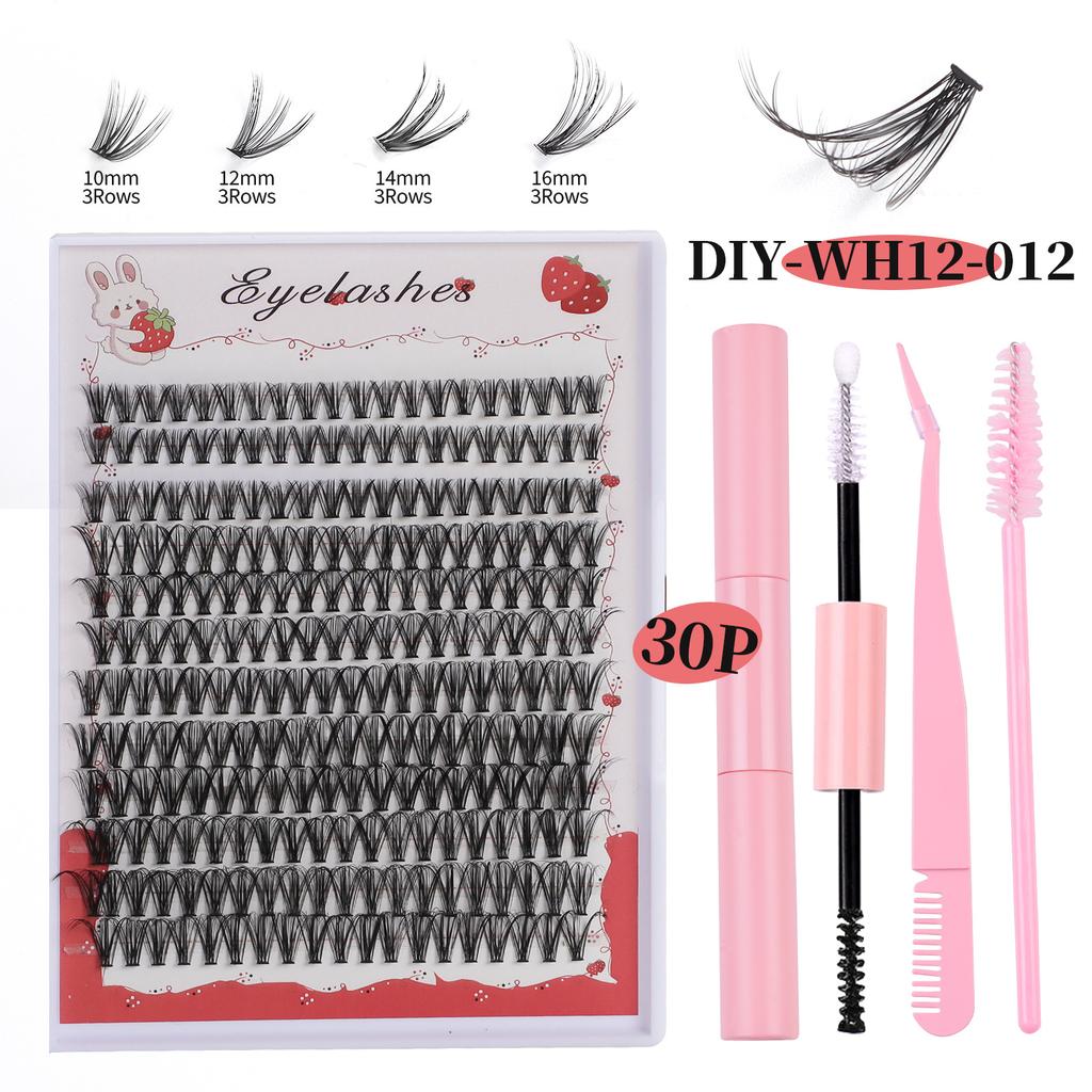 240 Clusters D Curved Hair False Eyelash Set 10-16Mmdiy Segmented Thick Natural Eyelashes