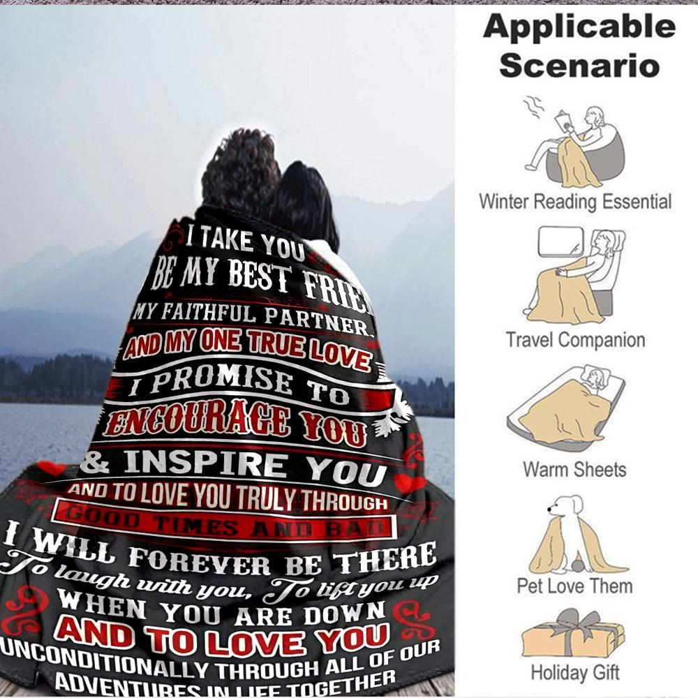 1pc Friendship Quote Blanket - Perfect Gift for Birthdays, Christmas & Halloween- Soft, Warm & Versatile yy250909143