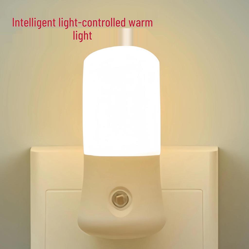 Smart LED Night Light with Dual Standard Socket and Energy-Saving Sensor