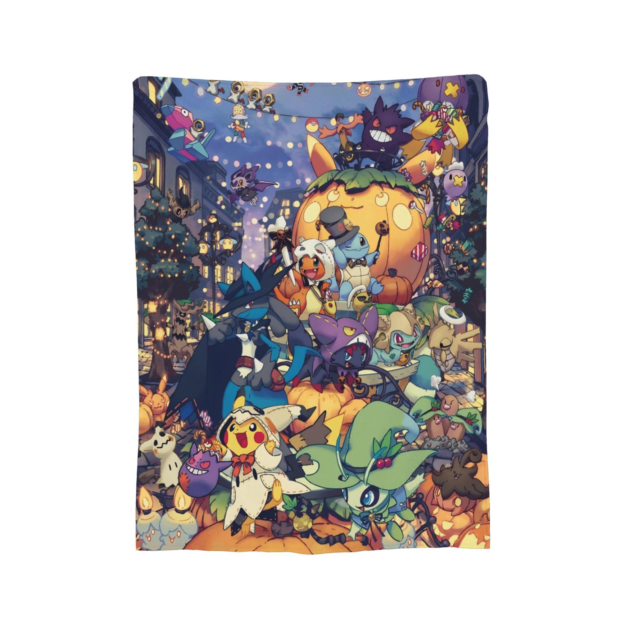 

P-Pokemons Blankets Fleece Autumn/Winter Breathable Lightweight Throw Blanket for Sofa Outdoor Bedding Throws 75x90cm
