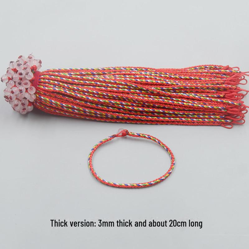 

Пятицветный браслет ручной работы из веревки на удачу для всех возрастов в честь Праздника драконьих лодок