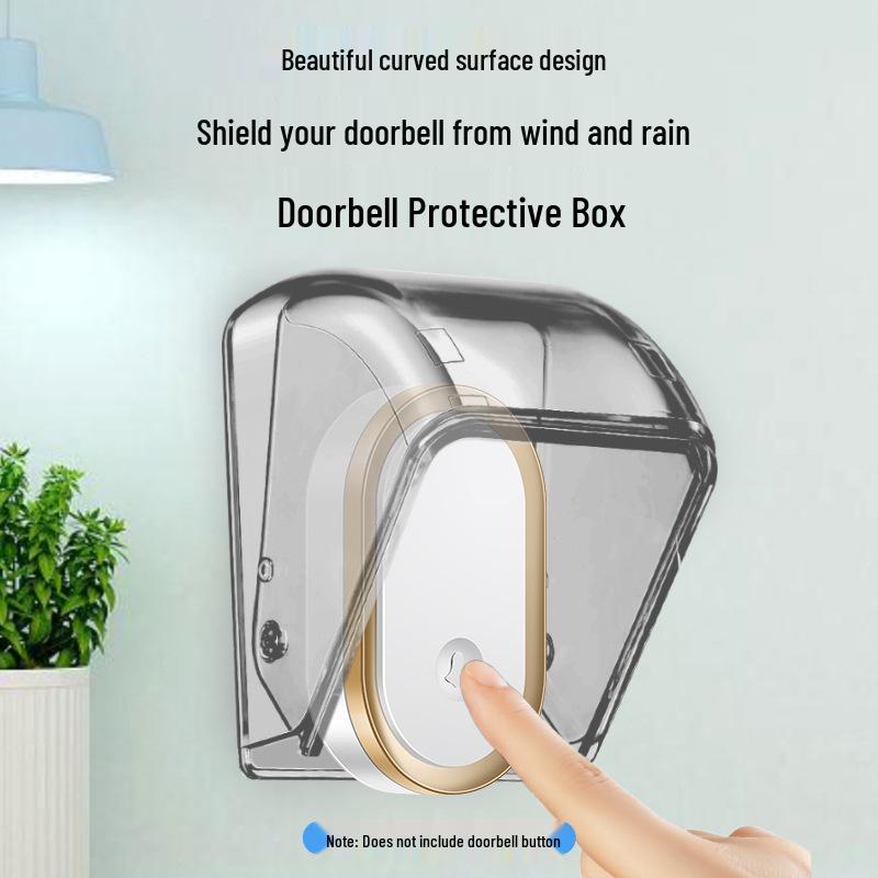 Transparent Waterproof Wireless Doorbell Rain Cover for Outdoor Use