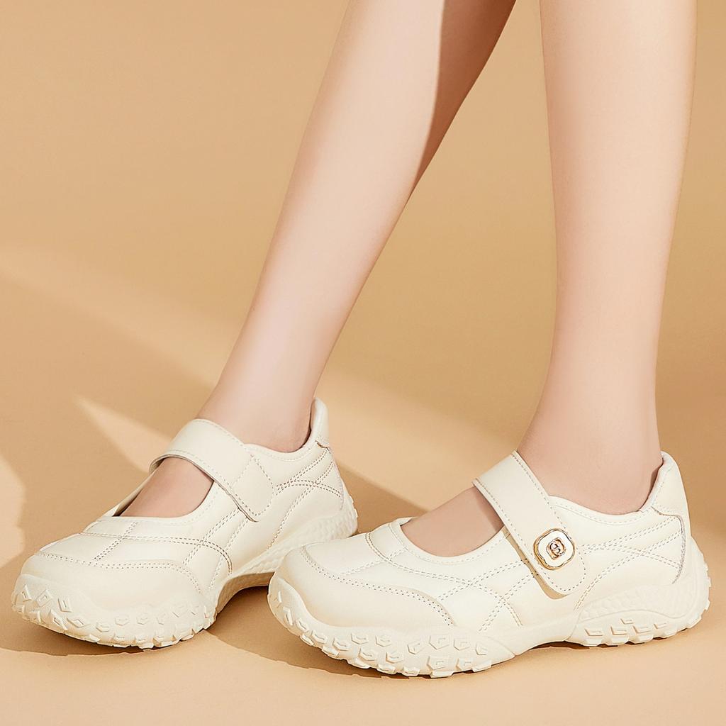 Women's Shoes with Magic Tape, Shallow Opening, Breathable, Casual, Lightweight, Soft Sole, Anti-slip, Sneakers