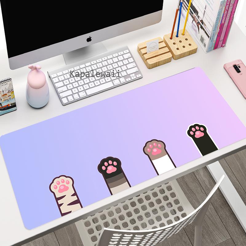 Anime Cute Pink Pad Mouse HD Print Computer Gamer Locking Edge Mousepad XXL Kawaii Keyboard PC Mice Cat Pew Mats Pad For Csgo
