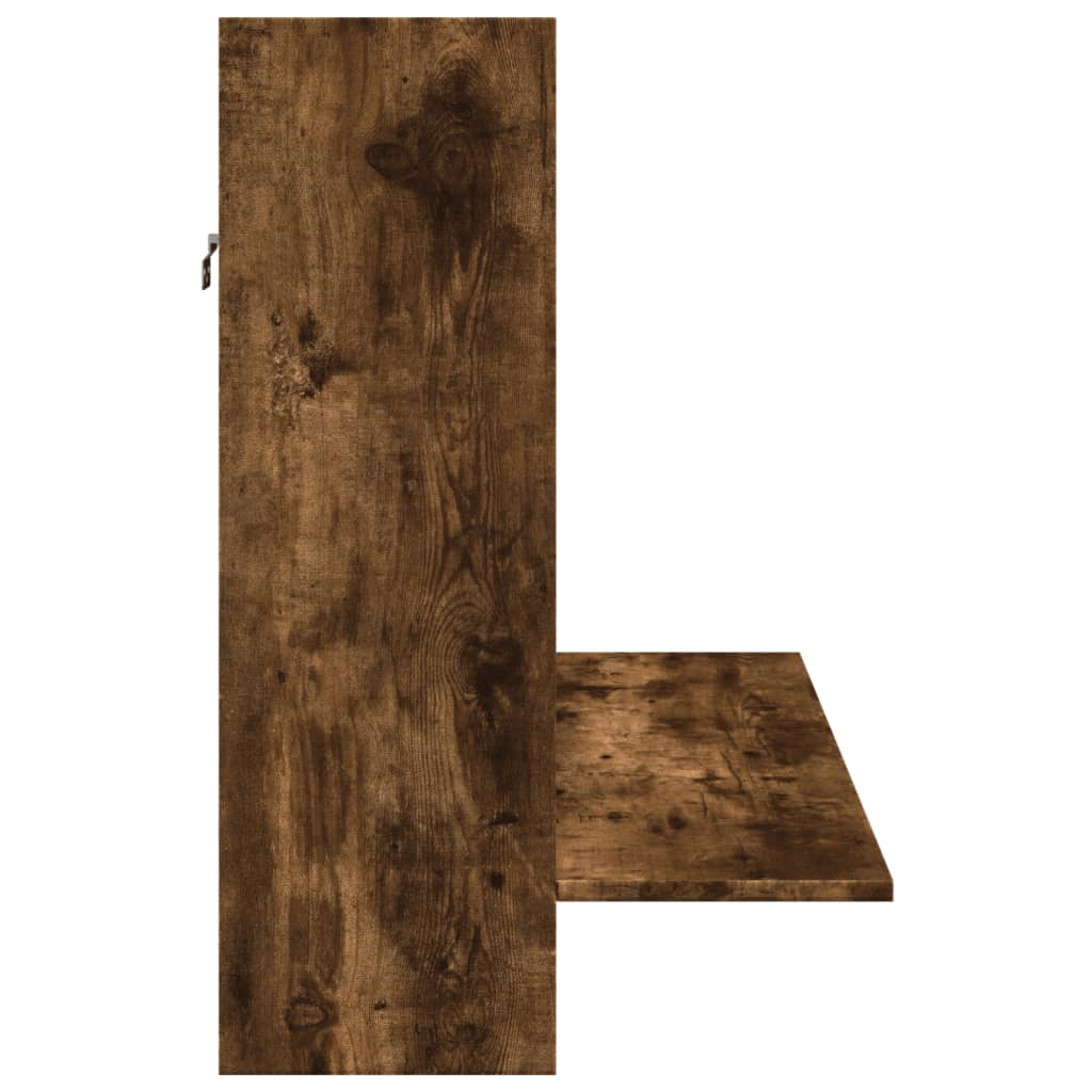 Wall Mounted Desk In Smoked Oak Finish 105 X 48 X 75 Cm Particleboard