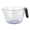 Universal 8 Cup Clear Plastic Batter Mixing Bowl Black Handle