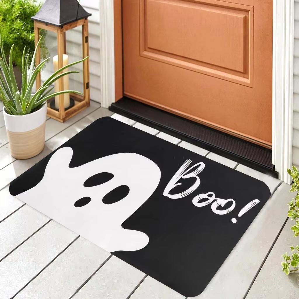 

Halloween Doormat - Cute And Eye-Catching Full Of Design Polyester Machine Washable Suitable For Living Room Kitchen Home Decor 40X60CM (1.3X2FT белый