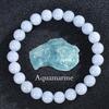 Apatite Sunstone Elastic Bracelet - Natural Agate Crystal Beads