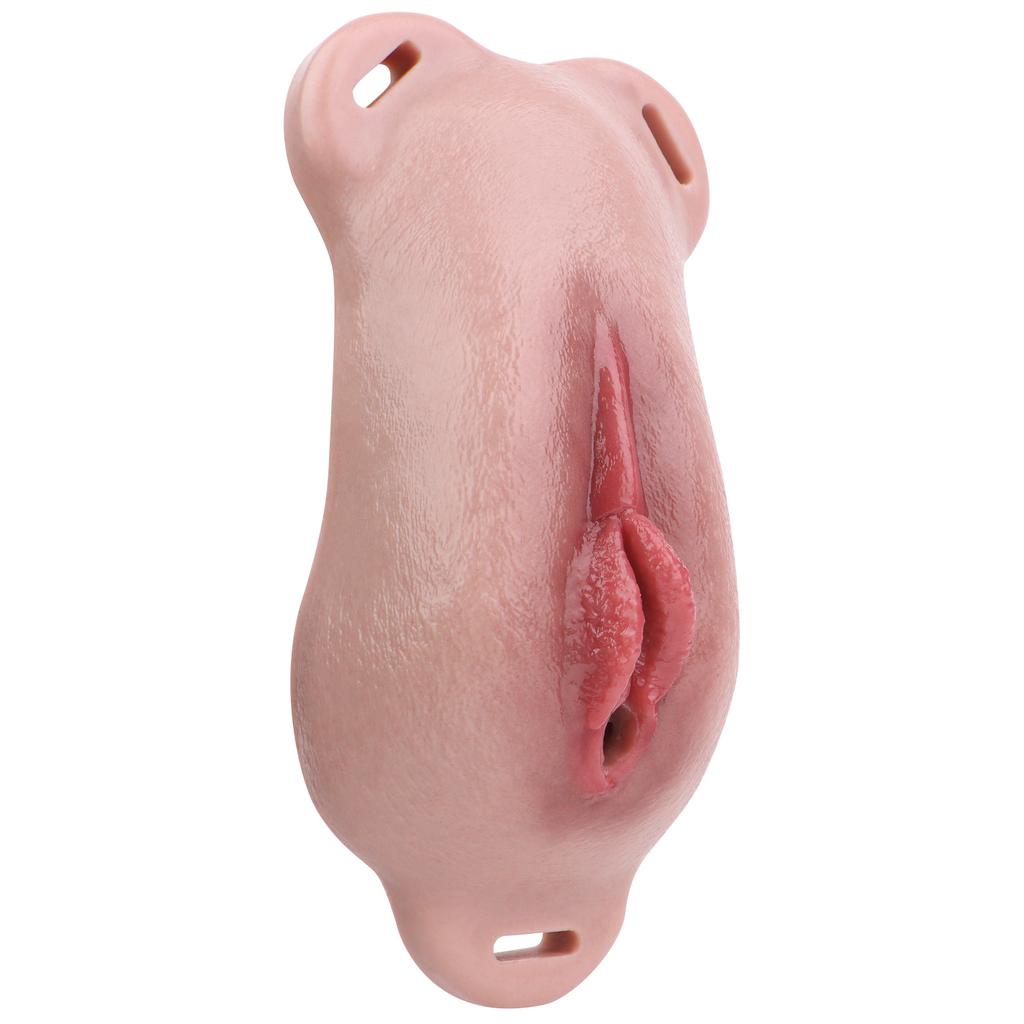 FAAK Silicone Chastity Cage Penis Cover Insertable Vaginal Pant Discreet Daily Wear Chastity Device Realistic Clitoris Wholesale