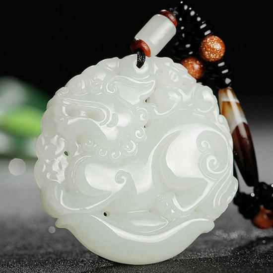 Men s Jade Pixiu Pendant: Stylish White Jade Yuanbao from Xinjiang Hotan with Certificate