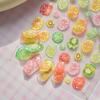 5D Pudding Jelly Dessert Fruit Cherry Pink Claw Print Bowknot Tie Knot Love Heart Stars Nail Art Sticker Adhesive Manicure Decal