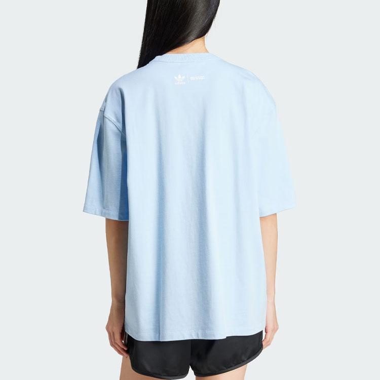 Adidas Originals Cinnamoroll T-Shirt mit Cartoon-Print Damen Oberteile Rosa Blau JF8314