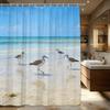 Cherry Blossom Duck Shower Curtain Machine Washable All Season Waterproof Privacy Protection Spring Nature Design Elegant12Hooks