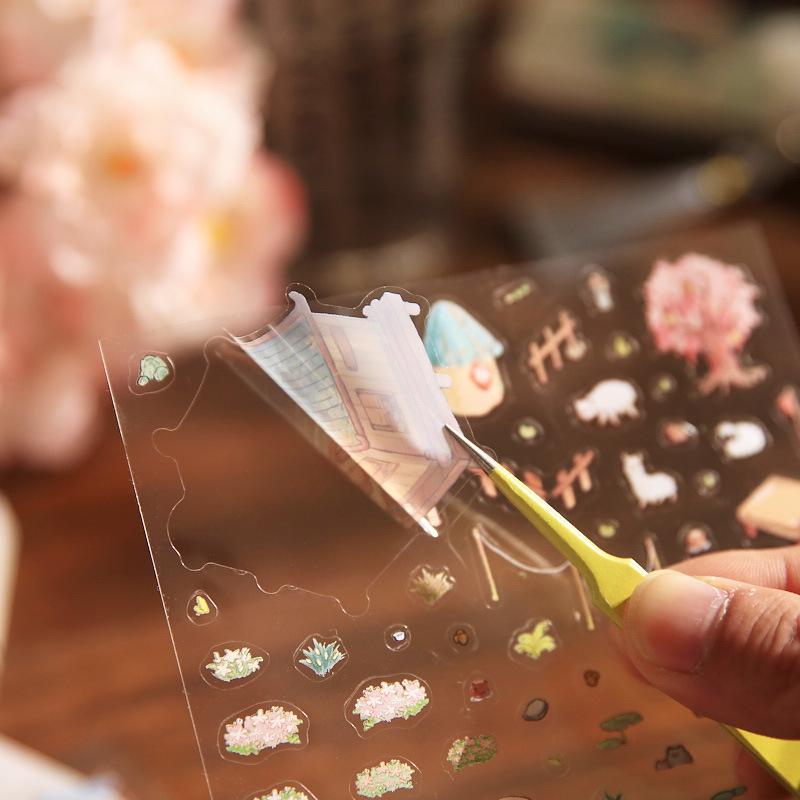 Herr. Papier Chinesischer Stil 3D Miniatur Hütten Aufkleber: 'Ein Termin mit dir' Journal-Serie