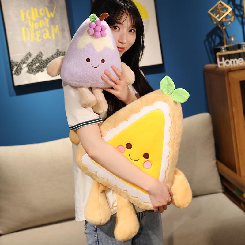 Cartoon Delicious Dessert Plush Doll Fruit Cake Personification Food Ice Cream Doll Dessert Shop Decoration Gift for Girls Boys