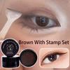 Waterproof Lower Eyelash Stamp Set New Easy To Use Quick Dry Eye Liner Portable 0.01mm Tip Lower Lash Stamp With Ink 2 In 1