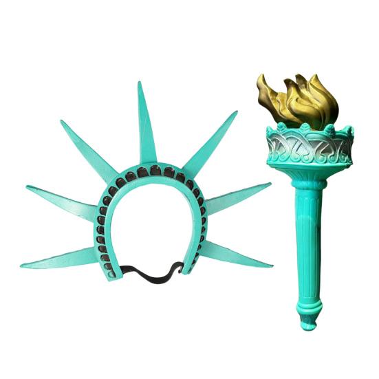 

Косплей повязка на голову Статуя Свободы Корона и факел набор Американская достопримечательность