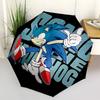 1PC Sonic, Hedgehog Automatic Open/Close, 8-Rib Durable Frame Compact Travel Umbrella for Men & Women S1222008