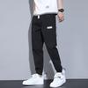 Jeans men's spring and summer Korean version ins trendy brand loose large size leggings fashion labeling elastic waist casual pants