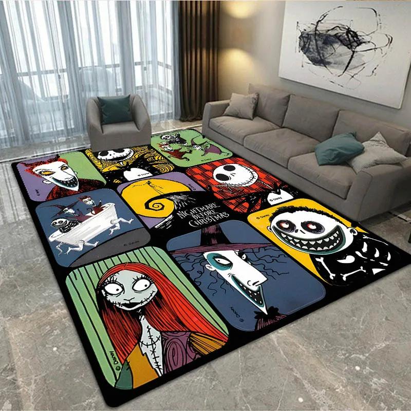 Halloween The Nightmare Before Christmas Teppich Wohnzimmer Schlafzimmer Teppich Rutschfester Teppich Zuhause Schlafzimmer Dekoration Geburtstagsgeschenk