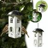 Hollow Hanging Bird Feeder Waterproof Squirrel Proof Bird Feeding Station with Stand Bite Resistant Bird Food Container