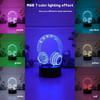 Headphones 3D visual night light, USB 7-color touch, suitable for game room bedroom decorative lights, gift lights