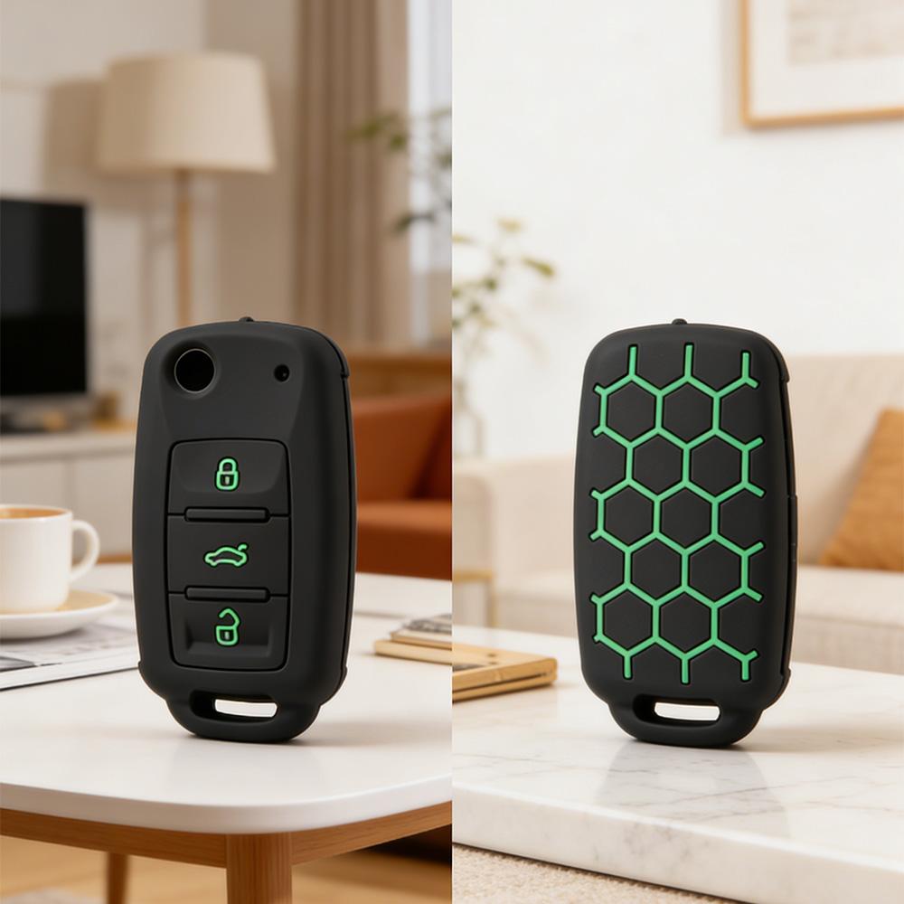 Key Fob Cover for VW Polo Golf Passat Tiguan Octavia MK7 MK4 B5 B6 B7 Anti-Scratch Guard Shockproof Protection Soft Grip Texture Dust Resistant Cover